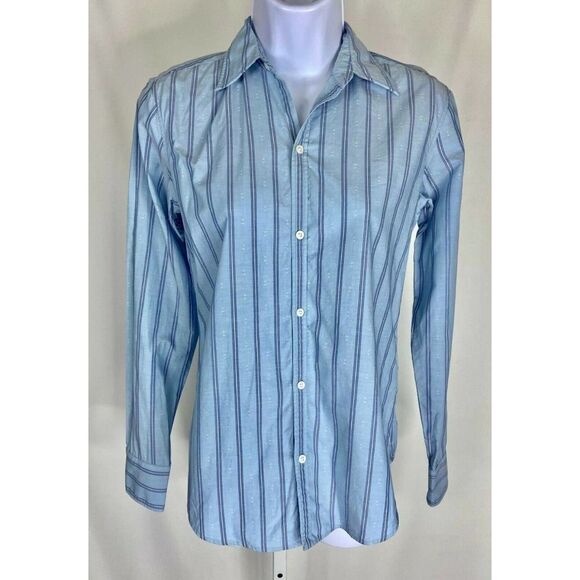 Ralph Lauren Black Label Long Sleeve Button Down Striped Top Women’s Size 2 - Picture 1 of 6